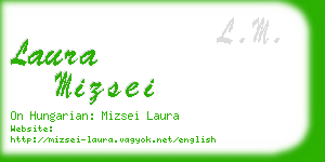 laura mizsei business card